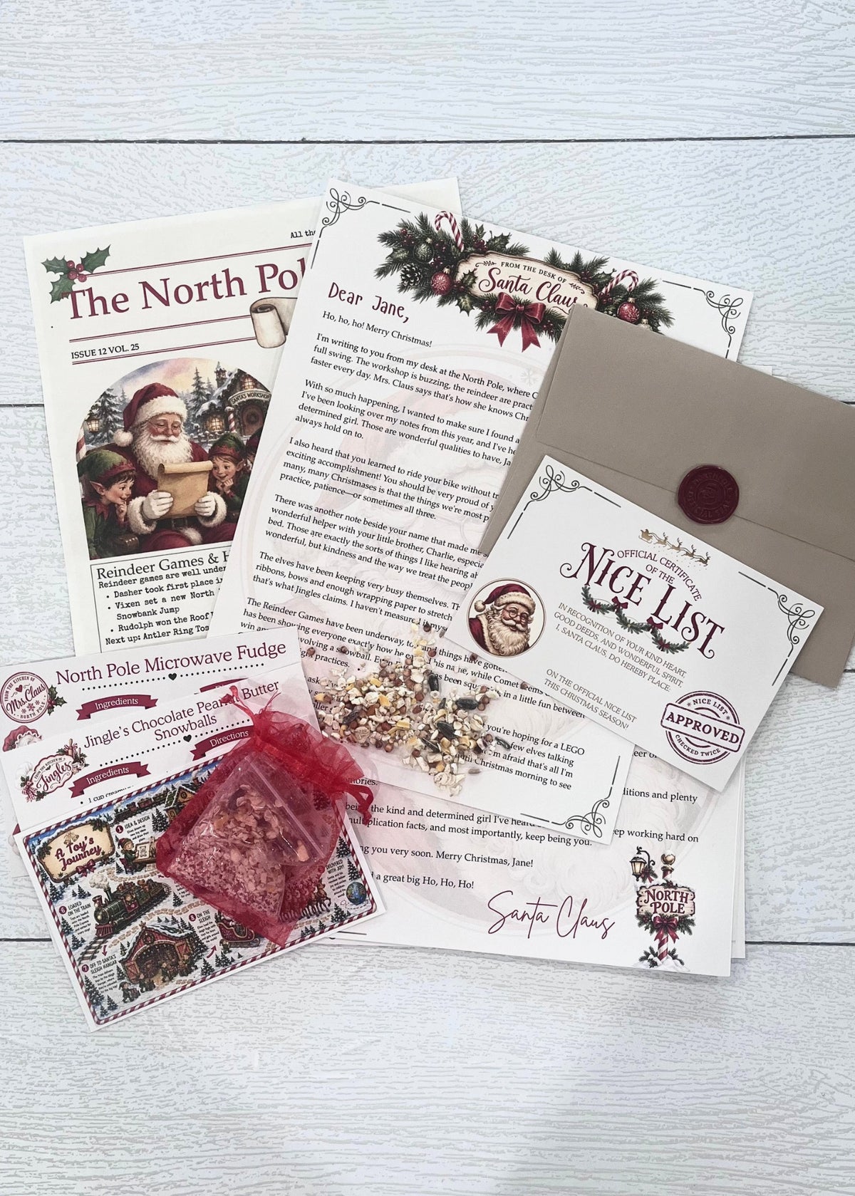 Santa Experience: Personalized Santa Letter PLUS Additional Keepsakes