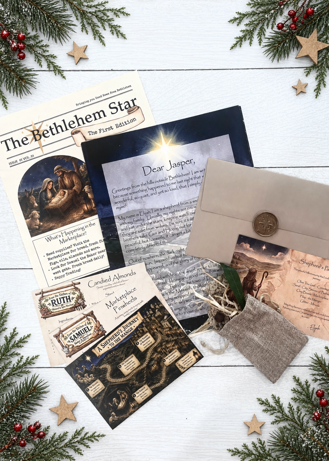 The Birth of Jesus Experience: Personalized Shepherd Letter PLUS Additional Keepsakes