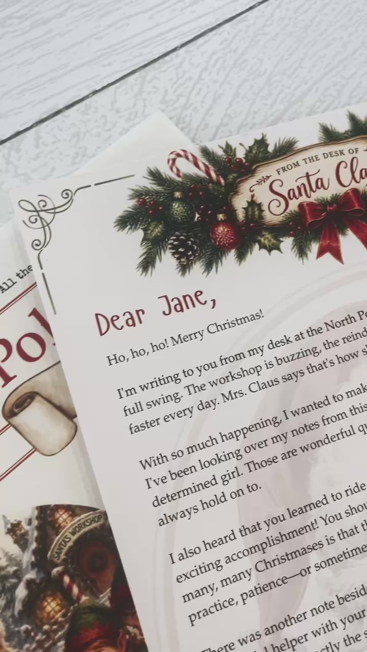 Santa Experience: Personalized Santa Letter PLUS Additional Keepsakes